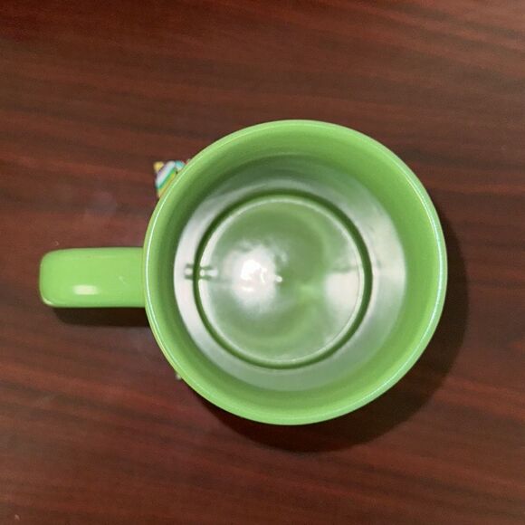 JOHN DEERE VINTAGE Rare Green White Authentic Farming Field Textured Art Mug - Picture 3 of 6